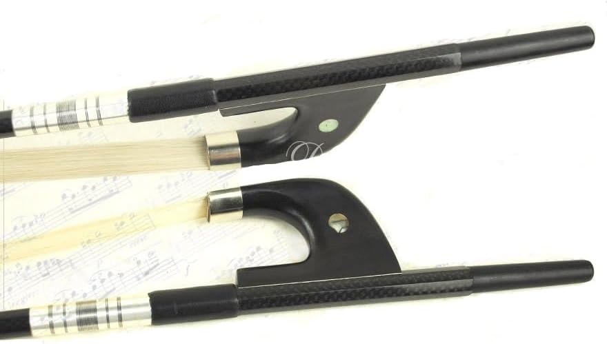 Top D Z Strad #2603 Bass Bow Carbon Fiber Braided German Type 4/4