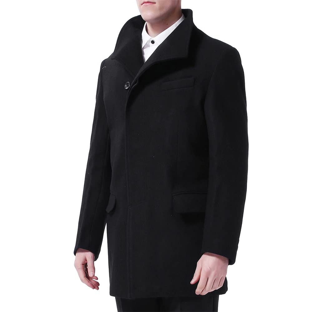 YOUTHUP Manteau Homme Chaud d'Hiver Longue en Laine Trench-Coat Parka Bombers Slim Fit Outwear Manteau Longue Business d'Affaire