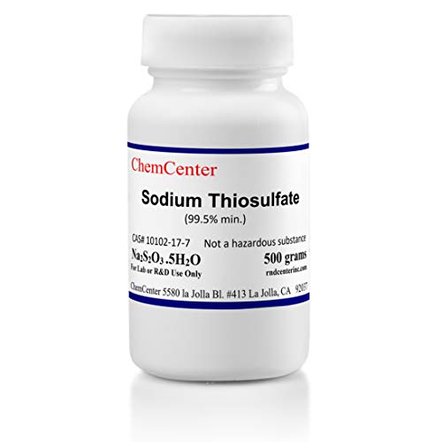 Sodium Thiosulfate, Fine Crystals, 99.5% min, 500 Grams (1.1 lb.)