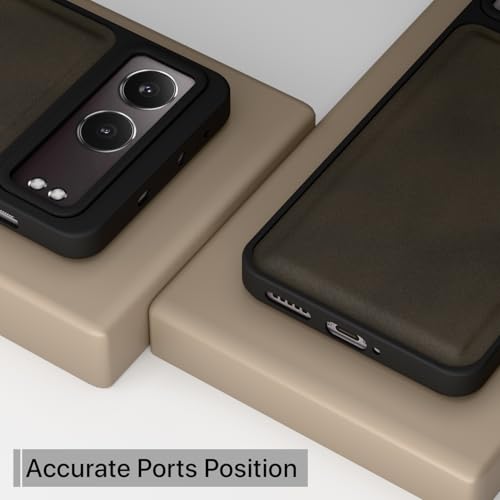Image of Pikkme Back Cover for OnePlus Nord 4 5G | PU Leather, Full Camera Protection, Super Soft-Touch & Raised Edges Bumper Case (Brown)