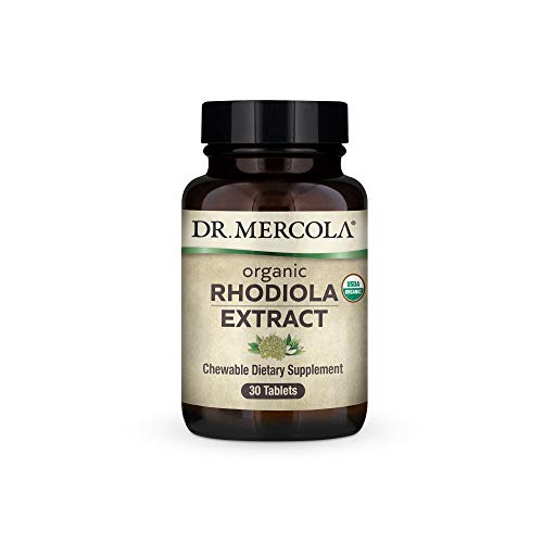 Dr. Mercola, Rhodiola Extract, 340mg, 30 Servings (30 Capsules), Rhodiola Rosea Root Extract, Supports Cognitive Health and Mood*, Non GMO, Soy Free, Gluten Free, USDA Organic