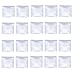 IGOGO 50 PCS Clear Glass Dome Tile Cabochon Clear 25x25mm 1" Non-calibrated Square - For Photo Pendants Mosaics Trays