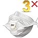 Produktbild 3 x Atemschutzmaske 3M 9163v FFP3 -Premium Atemmaske  perfekt einstellbare FFP3 Mundschutzmaske  Feinstaubmaske zum Schleifen usw.