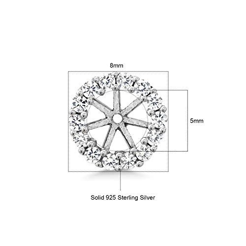 Gem Stone King 925 Sterling Silver Earring Jackets for 5MM Round Studs For Women4