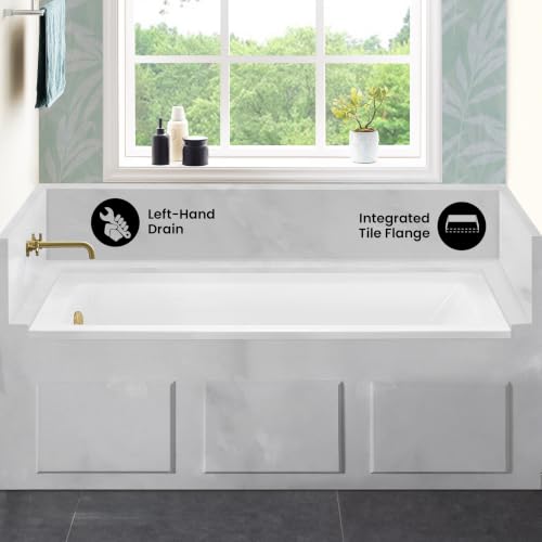 Image of Swiss Madison Voltaire 66 inch x 32 inch Left-Hand Drain Alcove Bathtub