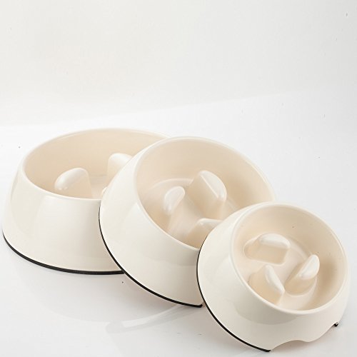 Ohguya 400Ml White Pet Peddy Slow Feeders Dog Slow Feeding Bowl Bloat Stop Anti-Gulping Slow Feed Dog Bowl #TOP3
