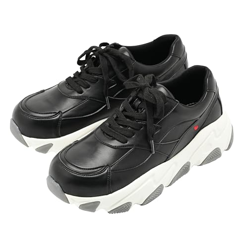 la farfa SHOES(ラ・ファーファ シューズ) 厚底レースアップスニーカーS/T 900 ブラック Lサイズ