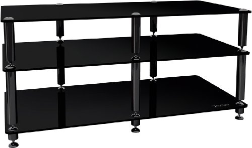 Dimensioni: 105 x 50 cm Norstone Bergen AV 2 Stand Mobile Audio/Video, 3 Ripiani, Nero