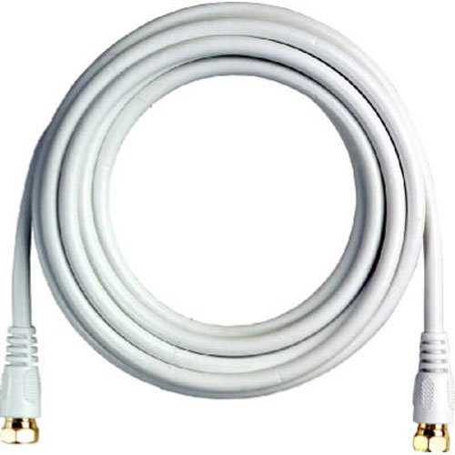 Rca 12' Rg-6 Digital Coaxial Cable With Gold Plated F Connectors (White) #TOP26