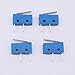 Taiss 10pcs Micro Switch 250V 5A 2 Pin 1NO Handle Limit Switch Tact Switch Sensitive Micro Switches Long Life 1 Million Life KW11-3Z-08