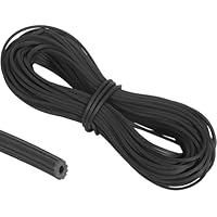 CREATCABIN 98 Fuß Ersatz Spline Für Fenstergitter Spline Türhalterung PVC Kunststoff Schwarze Kordel Reparatur Runder Dichtungsstreifenhalter Installieren Ersetzen Halters Für Verandagitter 3mmx30m