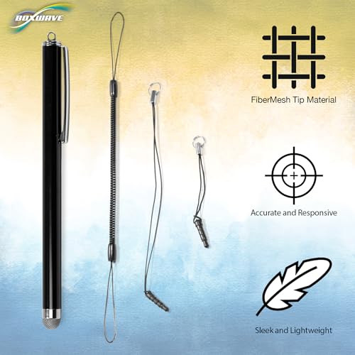 Image of BoxWave Nintendo Switch Stylus Pen, [EverTouch Capacitive Stylus] Fiber Tip Capacitive Stylus Pen for Nintendo Switch - Jet Black