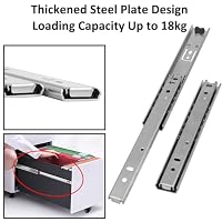 MOCNT 2 Paar 400mm Schubladenführungen 27mm Nut Schubladenschienen – Ansicht 5