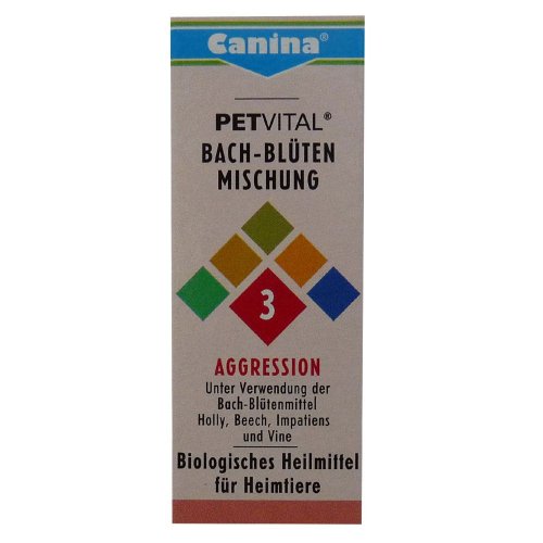 Canina 71420 9 Petvital Bachblüten Nr. 3 Aggression 10 g - für Tiere
