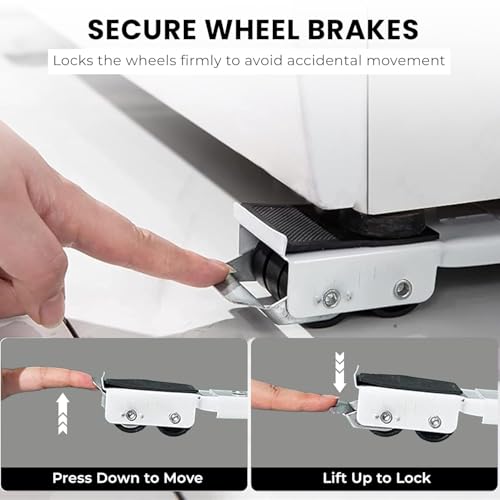 Image of Heavy Load Furniture Lifter Mover Tool Set, Moving Roller Wheel Set Easy and Safe Shifting Slider Tools for Washing Machines, Fridge, Sofa, Table, Cupboard (Pack of 1)