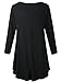 Veranee Women's Plus Size Swing Tunic Top 3/4 Sleeve Floral Flare T-Shirt (XXX-Large, Black)