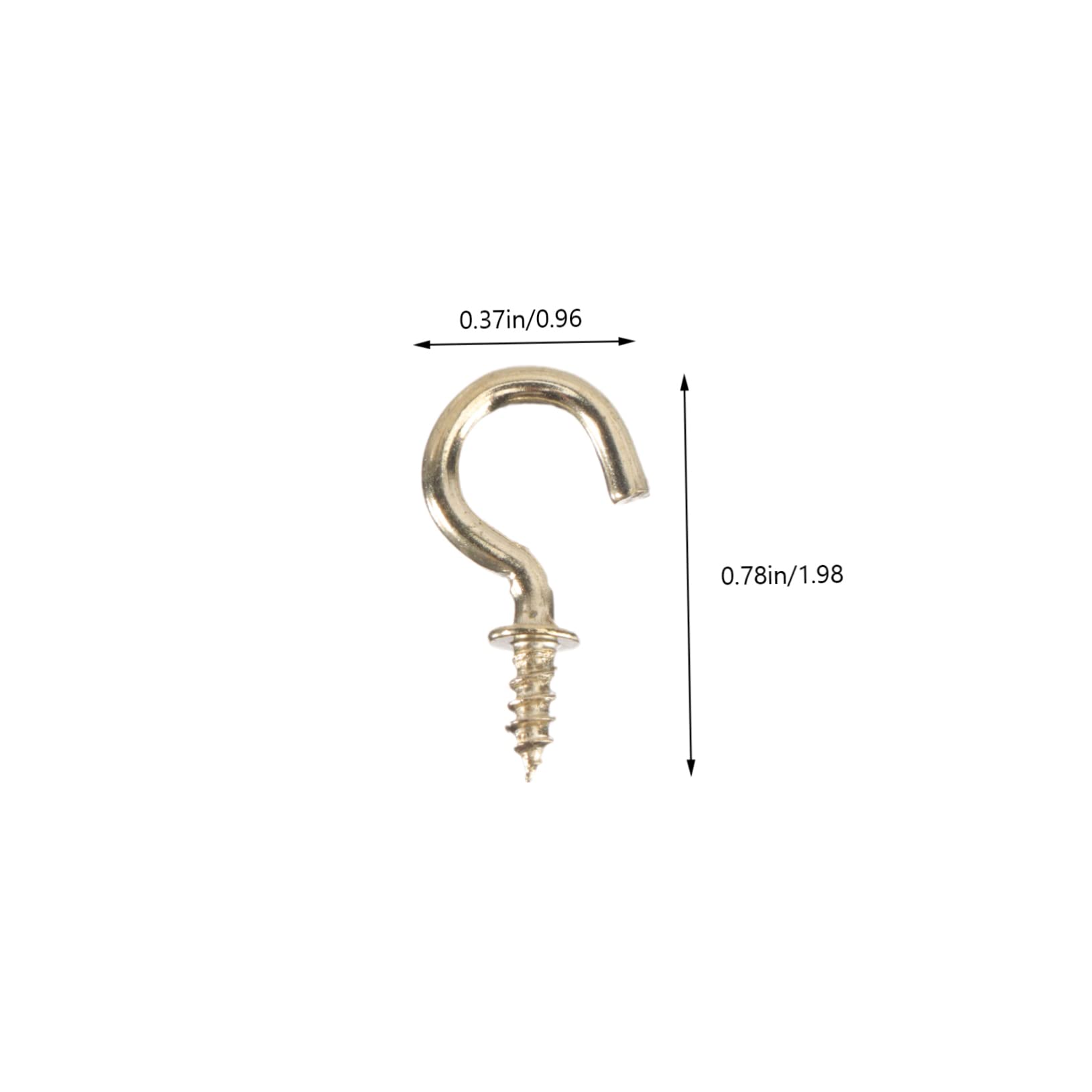 STOBAZA 20pcs Heavy Duty Copper Plated Metal Screw Ceiling Hooks Cup Hooks for Hanging Plants Decorations and Kitchen Utensils Ideal for Home and Garage Organization