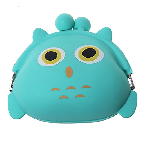 Whobabe Regalo femenino de la cartera del monedero de la jalea de la historieta lindo del kawaii de la muchacha femenina para los niños (Owl)