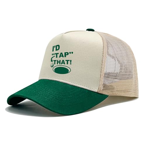 Image of Over Par and Under The Influence Golf Hat - Funny Golf Gag Gifts for Men & Dad | Adjustable Vintage Trucker Baseball Cap