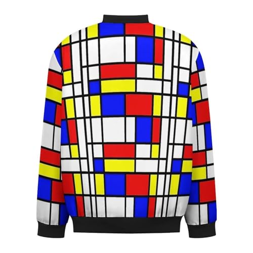 Veste décontractée Mondrian rétro au design géométrique et coupe ample