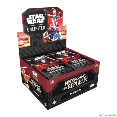 Fantasy Flight Games - Star Wars: Unlimited TCG Niedergang der Republik BOOSTER DISPLAY (24 Booster Packs) - Trading Card Game für Kinder und Erwachsene, Alter 12+, 2+ Spieler, 20 Minuten, Deutsch Fantasy Flight Games - Star Wars: Unlimited TCG Niedergang der Republik BOOSTER DISPLAY (24 Booster Packs) - Trading Card Game für Kinder und Erwachsene, Alter 12+, 2+ Spieler, 20 Minuten, Deutsch