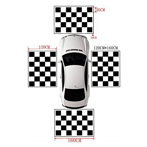 MiCarBa Fabrics - Paño de calibración Especial para Sistema de visión de pájaros de 360 Grados, 4 Piezas, no Tejido