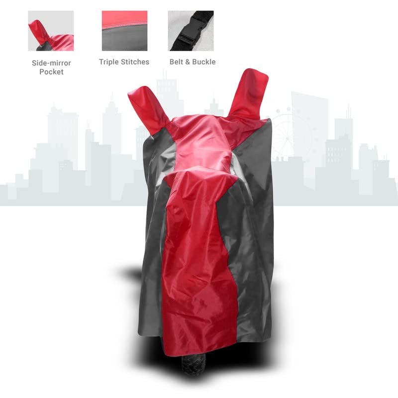 Image of SHAH BROTHERS Water Resistant Bike Cover Compatible for TVS Jupiter Classic Motorcycle /Bike Body Cover - RED