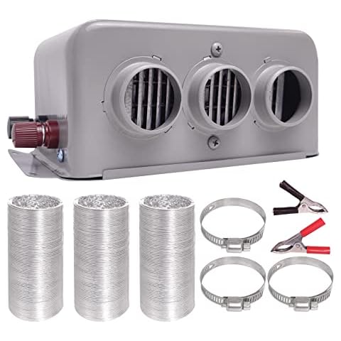 Car heater, portable car heater, 12V 500W car windshield demister, fast heating and cooling, 3 front vents can be installed for defrosting of car trucks, boats, recreational vehicles (24V) Cover