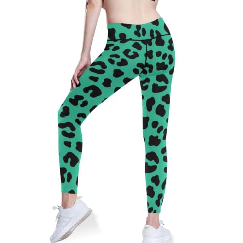 Pantalones de yoga cómodos en tallas XS-XXL con estampado moderno verde 3