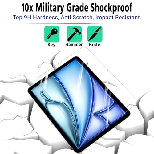 Image of SPCORE Premium Tempered Glass for iPad Air 11-inch (2025 M3 / 2024 M2)[1-Pack] | 9H Hardness, HD Clear, Bubble-Free