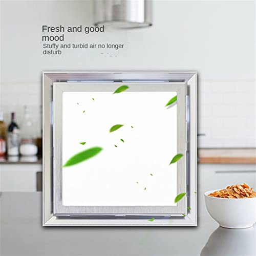 Ventilador extractor de techo 2 en 1 con luz, ventilador de ventilación LED de bajo ruido, combinación cuadrada para baño, cocina y hogar, extractor potente de 40W miniatura 7