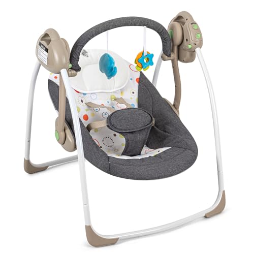 Image of DUOMILEE Baby Electric Swing,Soothing Portable Swing with Intelligent Music Vibration Box,Comfort Swing for Infant Load Resistance: 6-25 lb, Applicable Object: 0-9 Months for Infants.