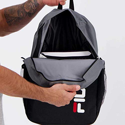 Mochila, Ripstop, Fila, Unissex, Cinza/Preto