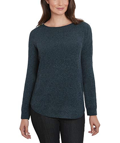 Image of Tracy Ellen Women's Tweed Sweaters (Deep Ocean, X-Large)