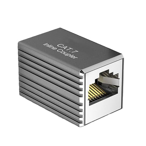 Image of RJ45 Shielded Coupler for Cat7 Ethernet Cable Connect Durability Metal Design