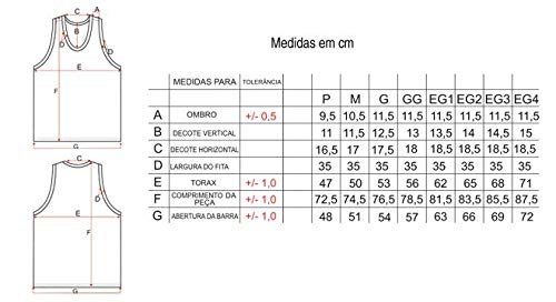 Camiseta regata academia com furinhos P ao EG4 Plus Size (Branco, EG1)