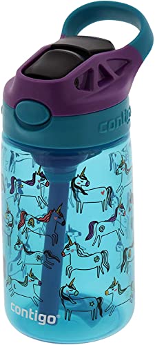 Image of Contigo AUTOSPOUT Camping Hydration Water Bottles, 14oz (Pack of 1), Unicorn