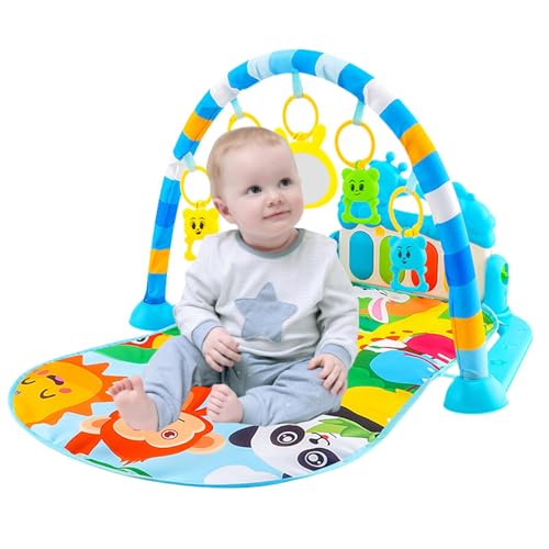 幼児用ジム&プレイマット、幼児用アクティビティマット - ビスタプリントカラフルなおもちゃと音楽と光を備えた特大プレイジム,幼児用アクティビティジム、遊び、早期感覚探求3-6-12ヶ月の幼児向け