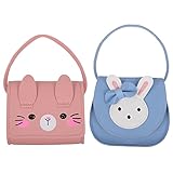 Handtasche Mädchen 2Pcs Hase Katze Geldbörse Taschen für Mädchen Cartoon Tier Kinder Geldbörse PU-Leder Umhängetasche für Geschenk Mädchen 2 Jahre
