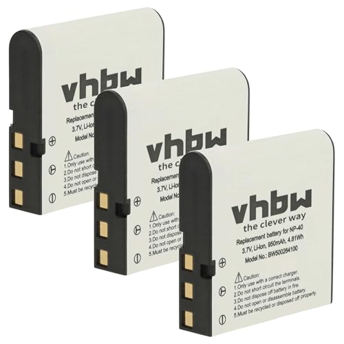 vhbw 3X batería Compatible con Bell & Howell DNV900HD cámara (950 mAh, 3,6 V, Li-Ion)