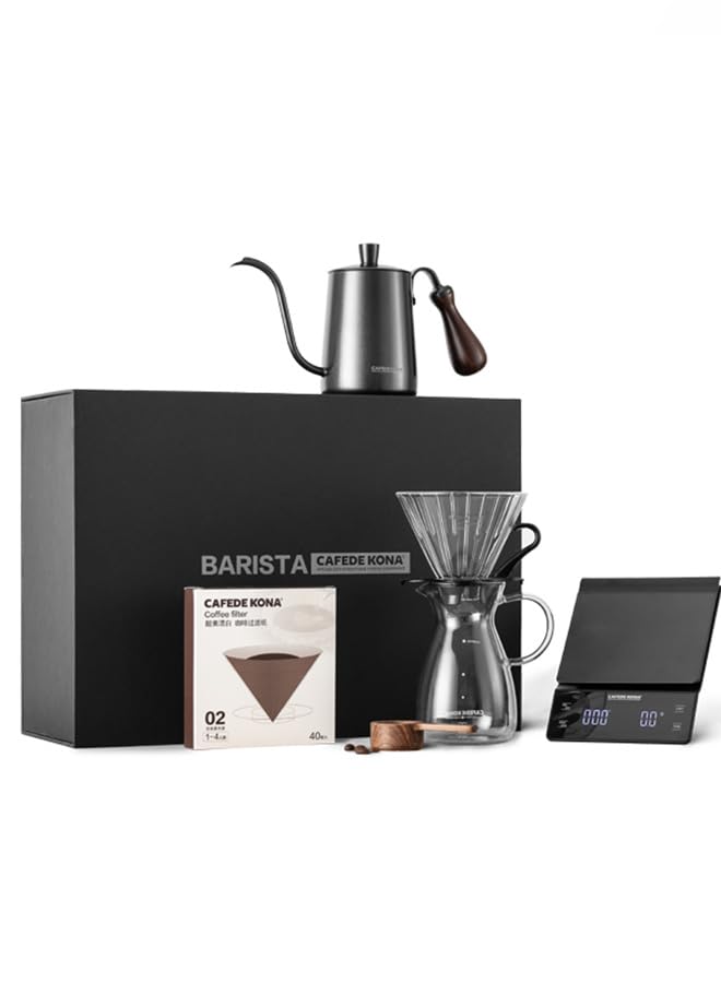 Cafede Kona Barista Pour Over Coffee Gift Set (6Pcs Set)