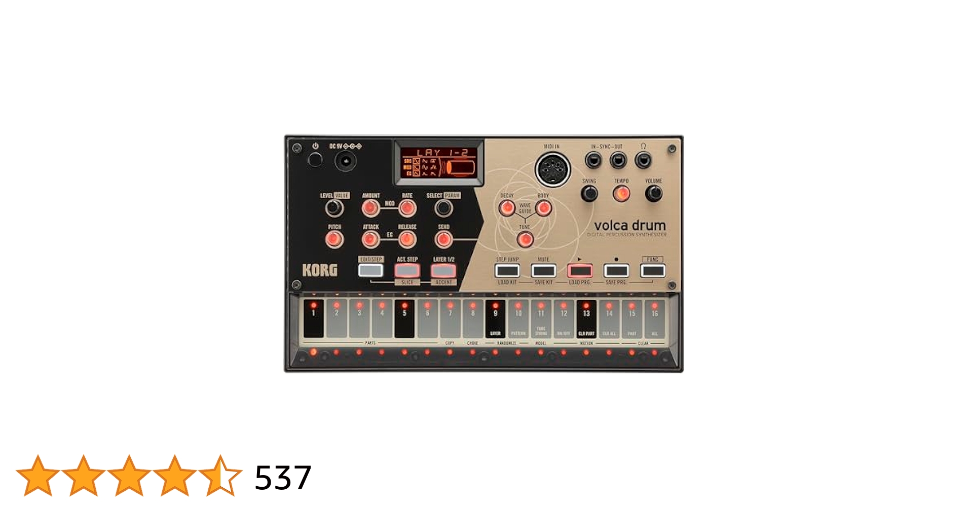 KORG volca drum ドラムシンセサイザー volca drum - DIGITAL PERCUSSION SYNTHESIZER | KORG (Japan)