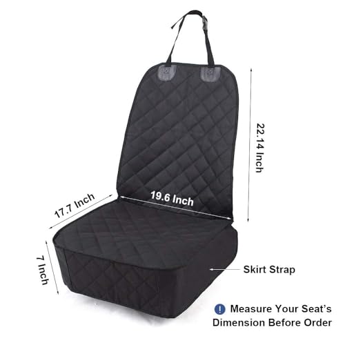 Image of HONEST OUTFITTERS Dog Car Seat Cover 2 Pack, Waterproof Front Seat Car Cover for Cars, Trucks, and Suvs, Pet Front Cover for Cars, Nonslip Dog Seat Cover, Black