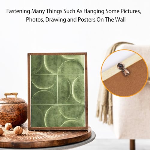 Image of OPASYO Metal Picture Frames Turn Button Fasteners,120 PCS Picture Framing Supplies with 120Pieces Screws,Picture Frame Backing Clips for Hold Photo Picture Poster Painting in Frame Picture (Copper)
