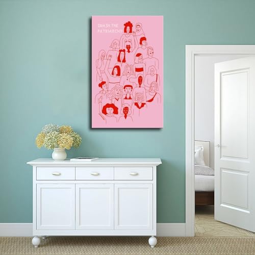 Toile Down with Patriarchy ! Décoration murale grand format pour briser la monotonie - 4