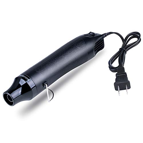 ETEPON ET021 Mini Heat Gun Electric 300W Portable Hot Air Gun for DIY Craft Embossing, Shrink Wrapping PVC, Drying Paint, Clay, Rubber Stamp, Multi Function Hand-Hold Heat Tools (Black)