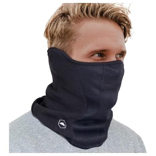 Tough Headwear Half Ski Mask for Men & Women, Winter Face Mask for Cold Weather, Half Balaclava Neck Gaiter Warmer, Motorcycle Face Mask