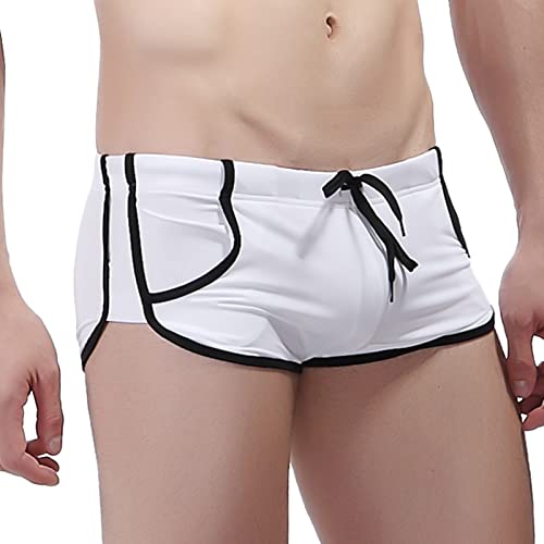 SUWBMHWE Men's Swimwear Briefs Mens Swim Trunks Nylon Beach Swim Briefs with Inter-Lining for Men