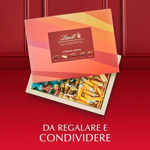 Lindt Scatola Praline Gli Assortiti, 32 Praline assortite di cioccolato, in confezione 320g