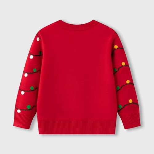 Image of Girl Ugly Christmas Sweater - Boy Double Layer Knitted Reindeer Holiday Xmas Pullover Sweater Kids 2-9 Years Old